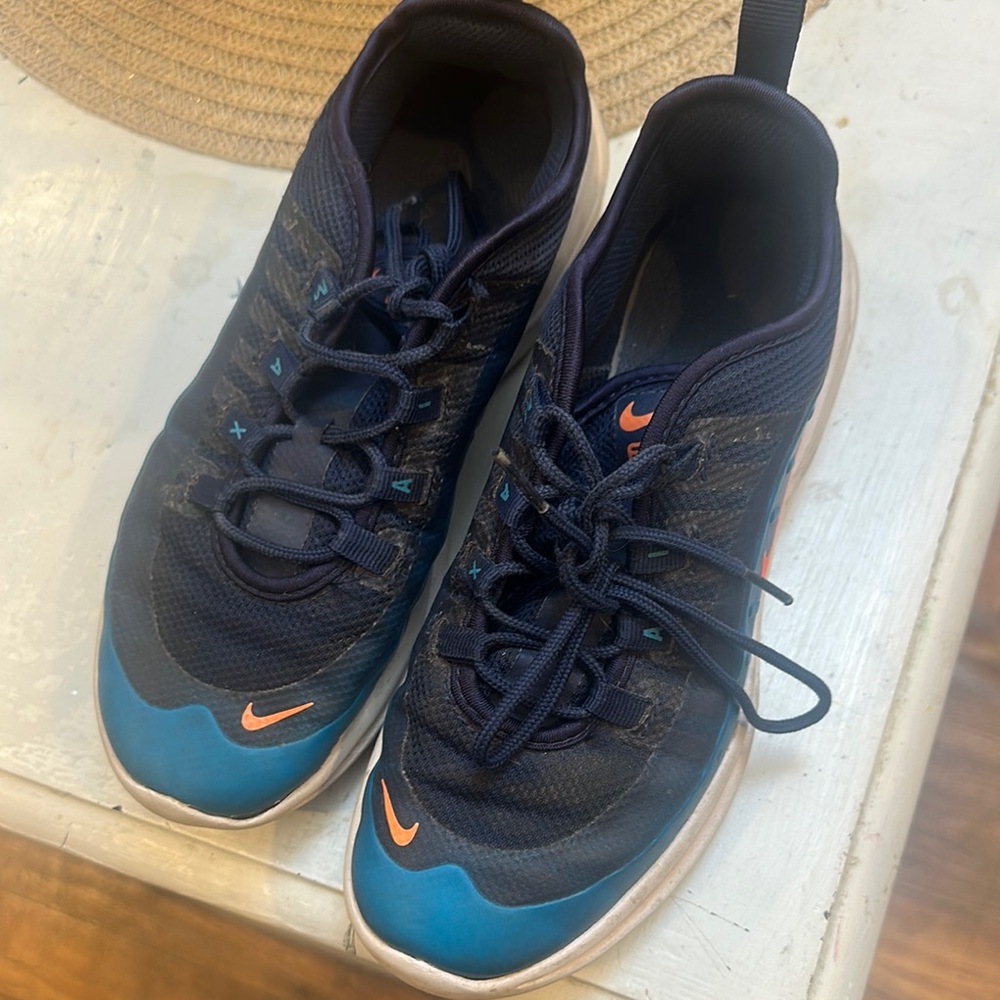 Nike Blue and Orange Athletic Shoes with Streamlined Design